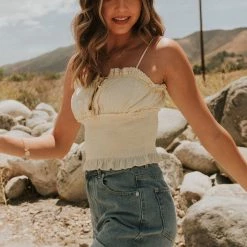 Papermoon Featured Hometown Girl High-Rise Denim Shorts