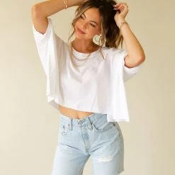 Calista Tops The Careless Boxy Crop Top