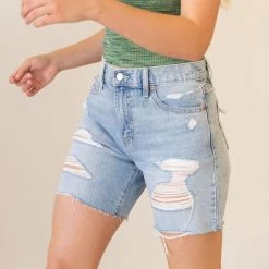 Nectar Clothing Sweet Life Mid-Thigh Denim Shorts