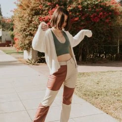 Blue Blush Featured Love Poem Color Block Pants