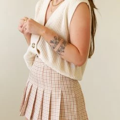 Cotton Candy Now Or Never Plaid Mini Skirt Featured