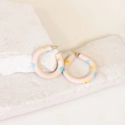 Joia Accessories Flower Hoop Earrings