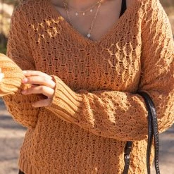 Papermoon Featured Stop Everything Crochet Knit Sweater