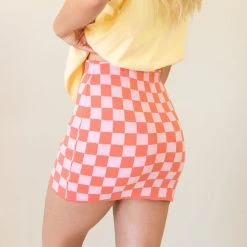 Nectar Clothing Featured Tongue Tied Checkered Mini Skirt