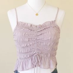 Cotton Candy Tops Unpredictable Smocked Crop Top