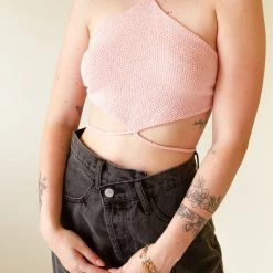 Papermoon Live Forever Halter Crop Top