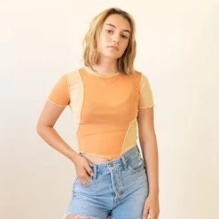 Nectar Clothing Feeling Good Sheer Crop Top