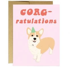 Party Mountian Paper Home + Lifestyle CORG-ulations Greeting Card By Party Mountain Paper Co.