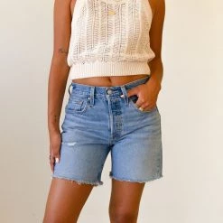 Levi's 501 Mid Thigh Denim Shorts By Levi's