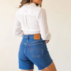 501 Mid Thigh Denim Shorts By Levi's