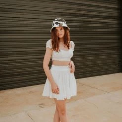 Papermoon Let's Go Smocked Crop Top