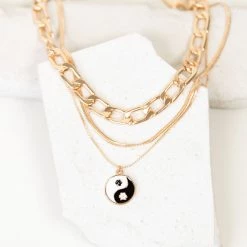 Joia Flower Yin & Yang Necklace