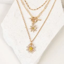Joia Featured Daisy Chain Layered Necklace