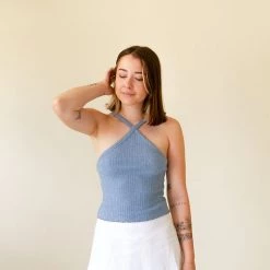 Miss Love Keep Wondering Criss Cross Cami Top Featured