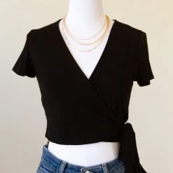 Final Touch No One Wrap Crop Top Tops