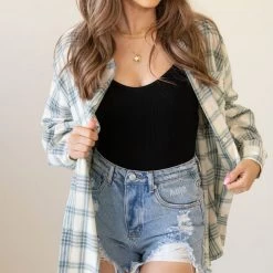 Nectar Clothing Playing Games Plaid Button Down Top
