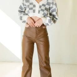 Bailey Rose Good Impression Faux Leather Pants Featured