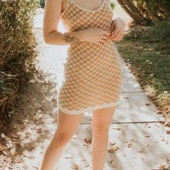 Emory Park Featured Look Back Checkered Cami Dress