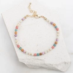 Nectar Clothing Accessories Stone Bead Anklet