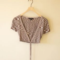 Cotton Candy Featured Love Game Wrap Crop Top