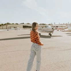 Bailey Rose Featured Lost Tonight Checkered Cardigan