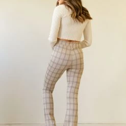 Orange International Secret Moments Plaid Pants