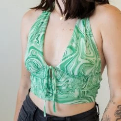 Nectar Clothing Believe Me Swirl Halter Top Featured