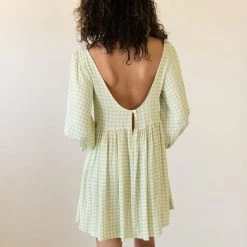 Nectar Clothing Featured Going Coastal Checkered Babydoll Dress