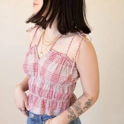 Final Touch Love Thief Plaid Crop Top Featured
