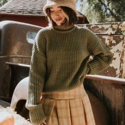 Blue Blush Always Here Plaid Mini Skirt Featured