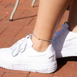 Anarchy Street Dainty Smiley Face Anklet Accessories