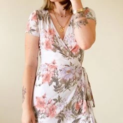 Audrey Let's Hang Floral Wrap Dress