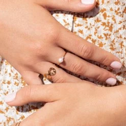 Nectar Clothing Gold Dipped Pearl Ring Accessories