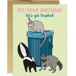 Party Mountian Paper Home + Lifestyle Trashed Birthday Card By Party Mountain Paper Co.