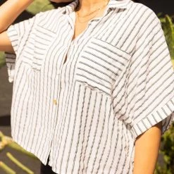 Summer Nights Striped Crop Top By For Good