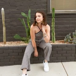 Miss Love Get Together Plaid Knit Top