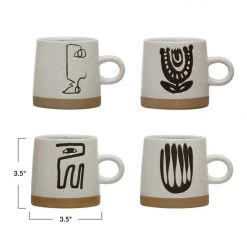 Bloomingville Abstract Stoneware Mugs Home + Lifestyle
