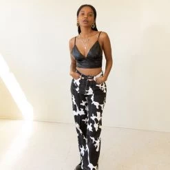 Et Clet Featured No Vacancy Cow Print Jeans