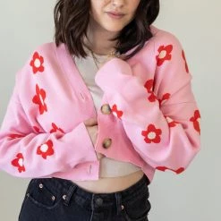 Nectar Clothing Little Moment Floral Cardigan