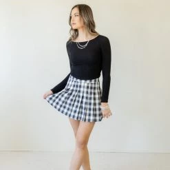 Mable Want It Plaid Mini Skirt