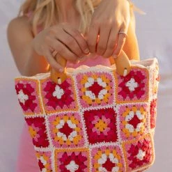 Street Level Crochet Floral Patter Purse Summer Collection