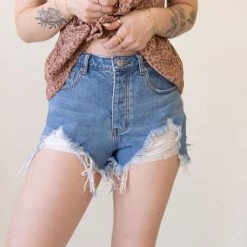Signature 8 Run Free Distressed Denim Shorts