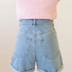 Papermoon Featured Hometown Girl High-Rise Denim Shorts