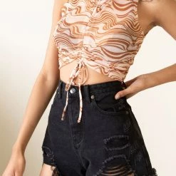 Signature 8 Rising Up Ditressed Denim Shorts