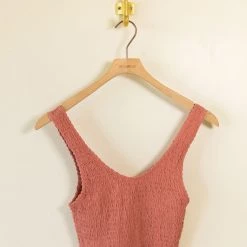 Trendnotes Fired Up Smocked Crop Top