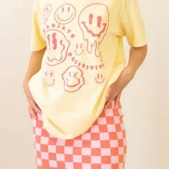 Bacon Lettuce Tomato Radiate Positivity Smiley Face Graphic Tee