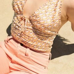 Cotton Candy Masterpiece Halter Crop Top Featured