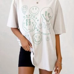 Bacon Lettuce Tomato Radiate Positivity Smiley Face Graphic Tee