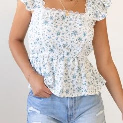 Blu Pepper Celebrate Life Floral Top