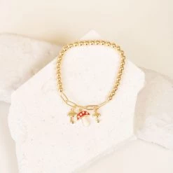 Joia Mushroom Pendant Bracelet Accessories